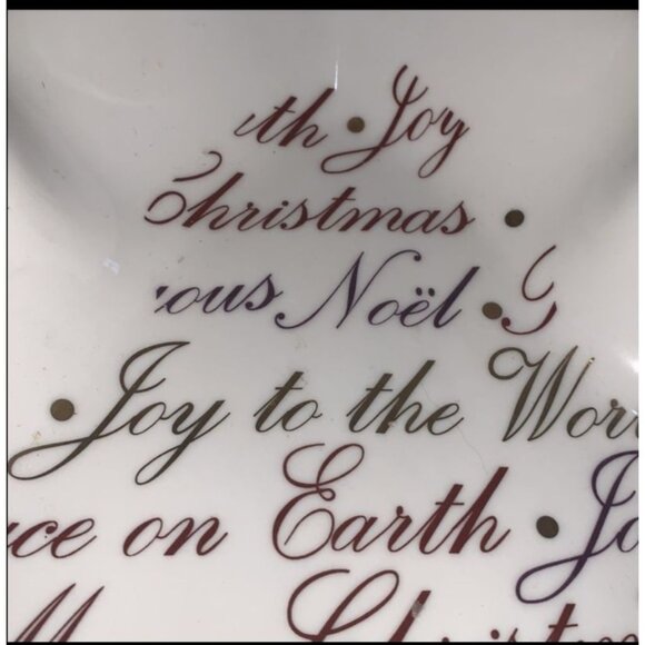 Porcelain Christmas Tree-Shaped Dish Homeo Classic Collection 12" - Picture 4 of 13